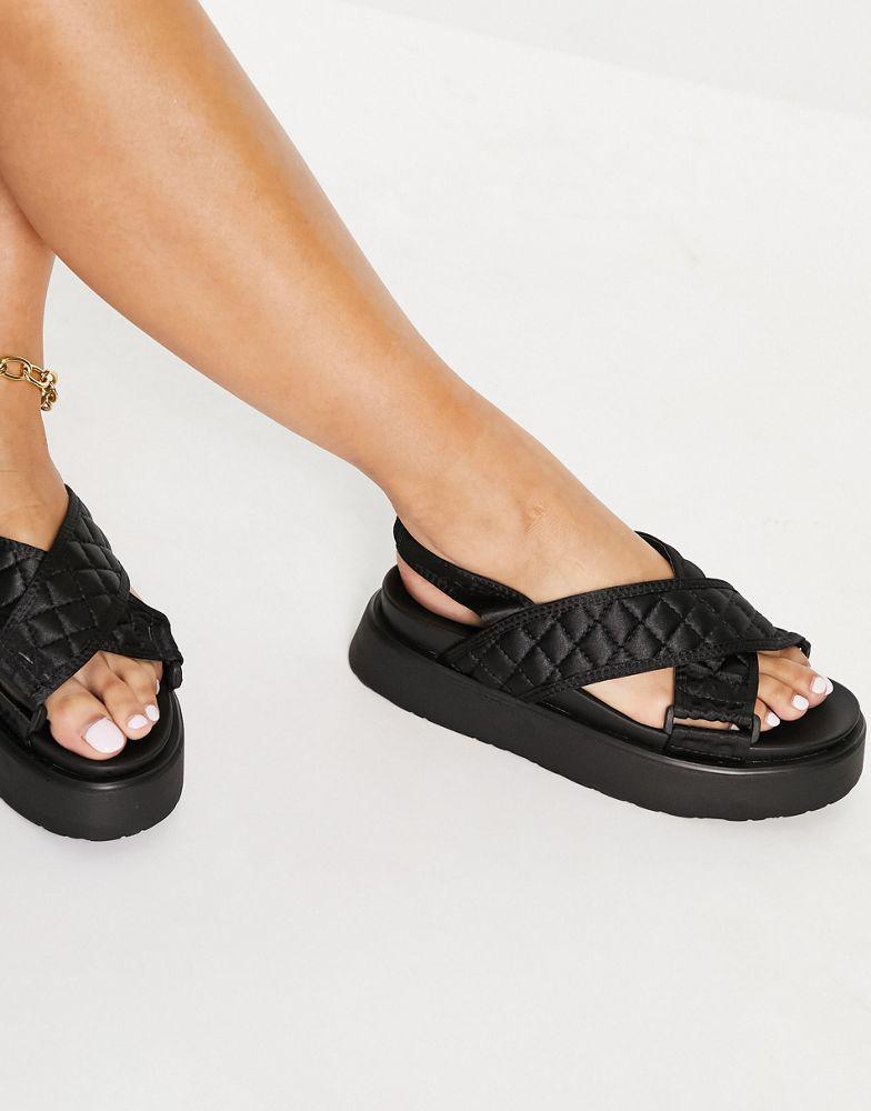ego Ego Squad flatform sandals in black