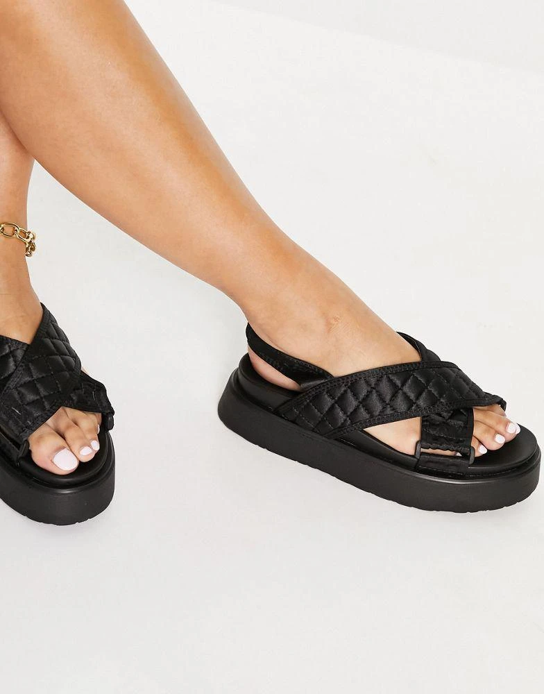 ego Ego Squad flatform sandals in black 2