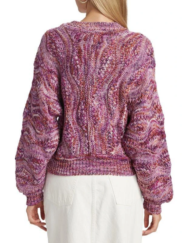ba&sh Stimpo Cable-Knit Wool-Blend Sweater 2