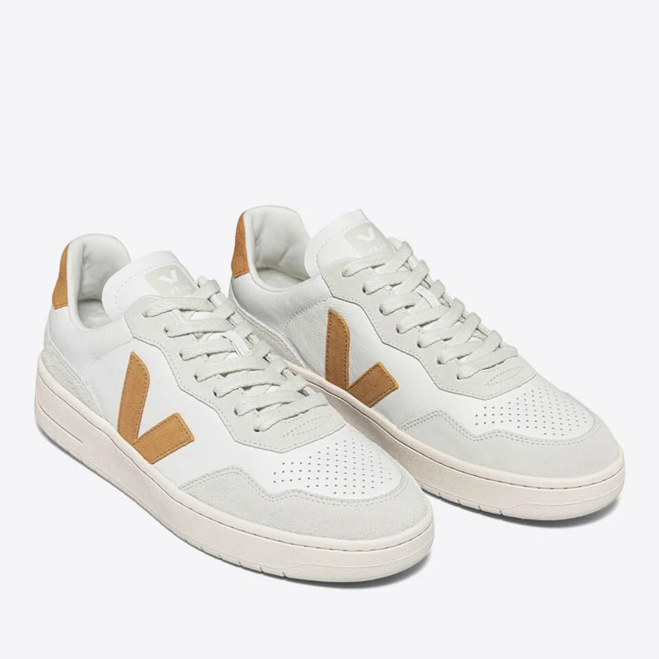 Veja VEJA WOMEN'S V-90 BASTILLE LEATHER AND SUEDE TRAINERS 2