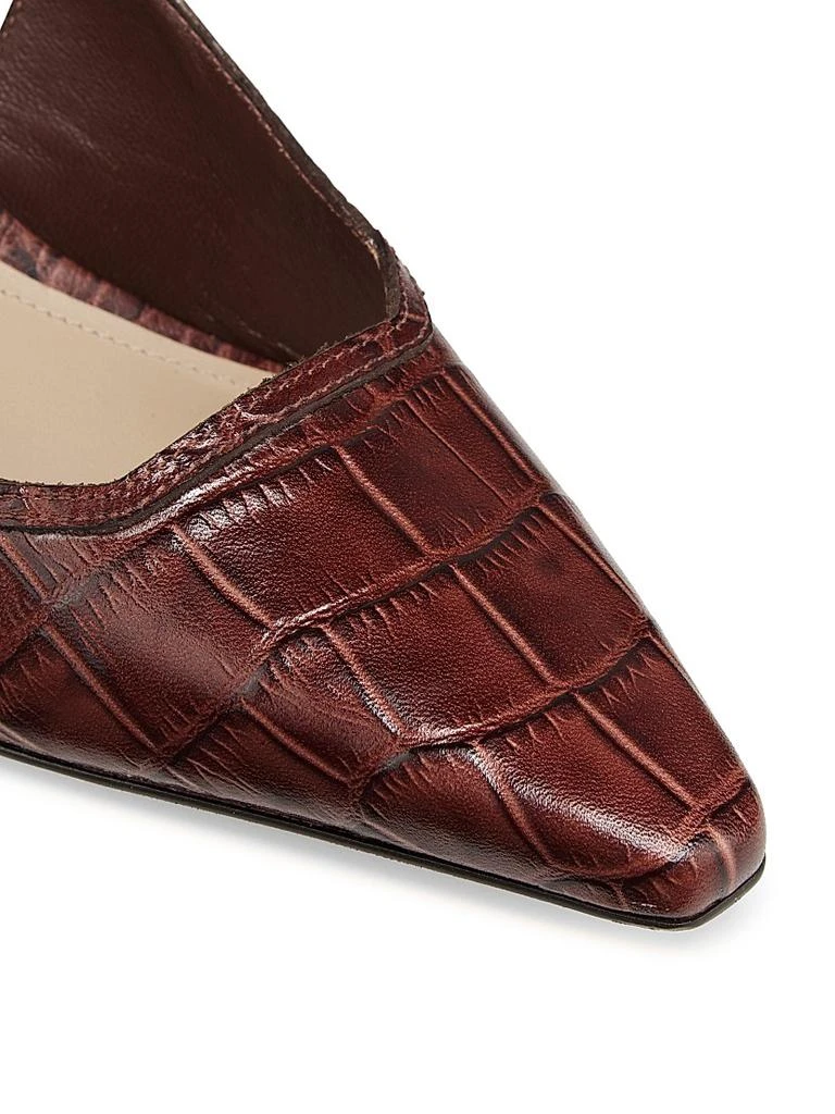 22élevé Croc-Embossed Leather Slingback Pumps 5