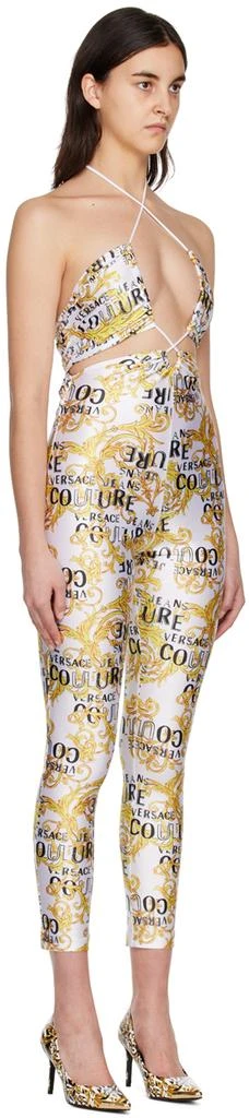 Versace White & Yellow Printed Jumpsuit 2