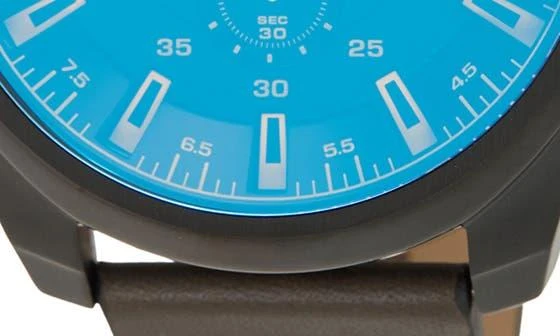 Diesel DIESEL Men's Mega Chief Leather Strap Chronograph Watch, 45mm 3