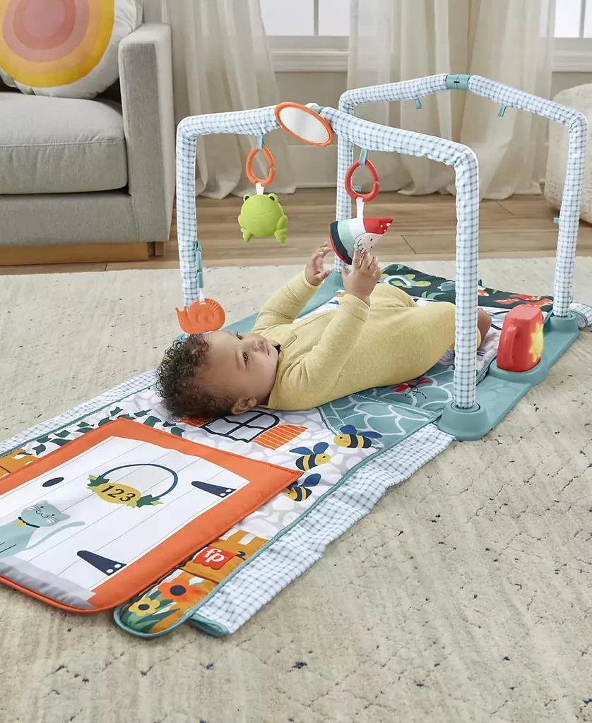 Fisher Price 3-in-1 Baby Gym with Tummy Time Playmat, Tunnel and Toys, Crawl Play Activity Gym 4