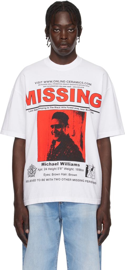 Online Ceramics White The Blair Witch 'Missing' T-shirt