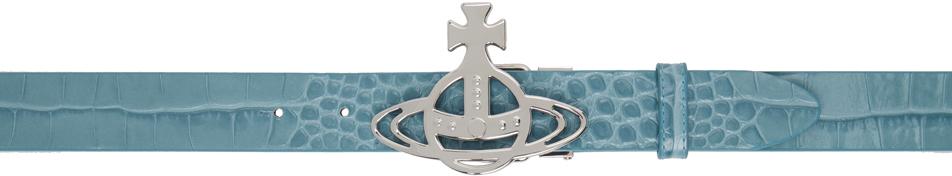 Vivienne Westwood Blue Line Orb Buckle Belt