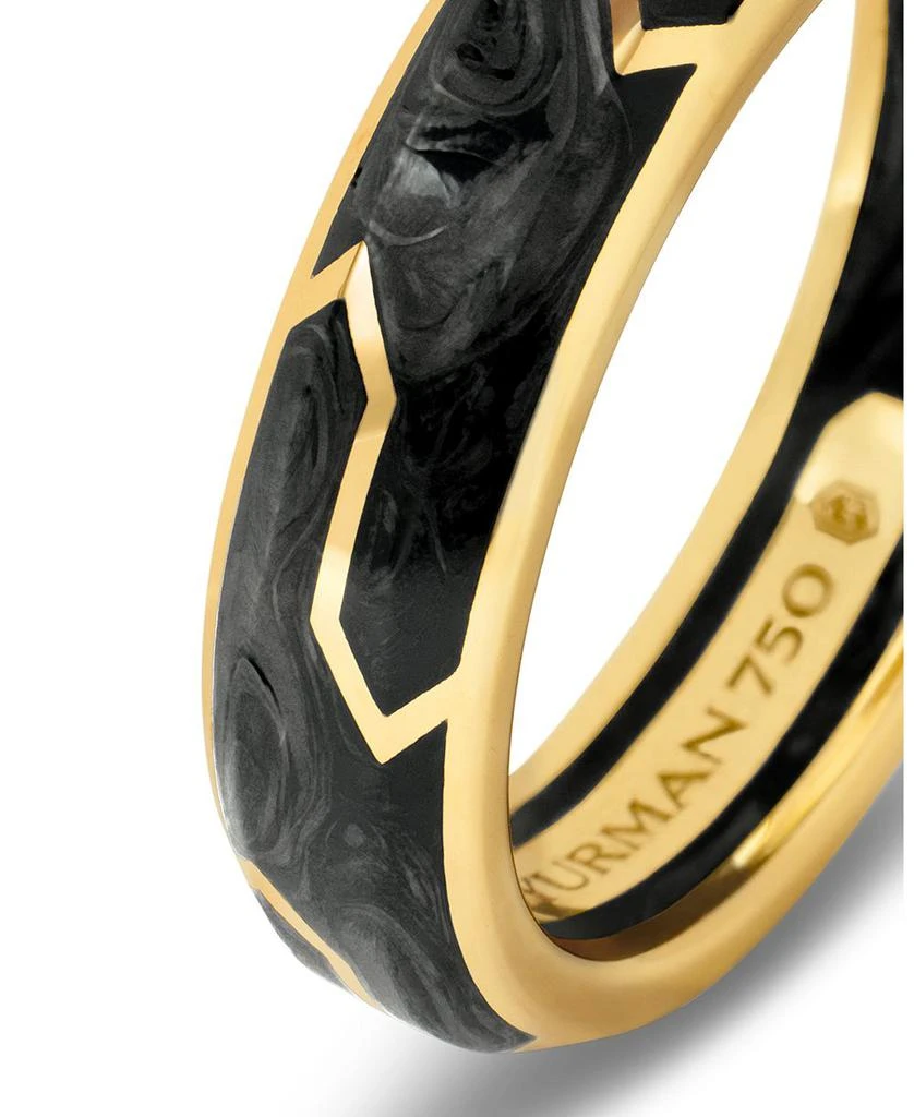 David Yurman Men
s Forged Carbon Band Ring in 18K Gold 5