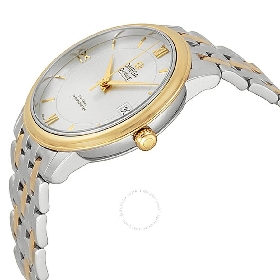 Omega DeVille Prestige Stainless Steel and 18kt Yellow Gold Silver Dial Unisex Watch 42420372002001 2