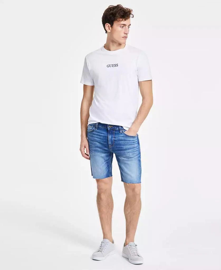 GUESS Men's Logan Slim-Fit Faded Denim Shorts 1