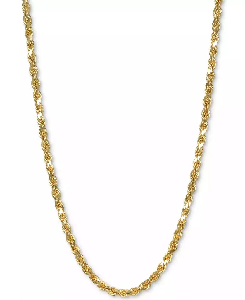 Italian Gold Forza Rope Chain 28" Necklace (2-3/4mm) in 14k Gold 1