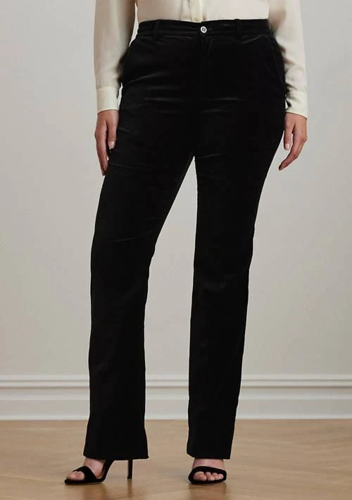 Ralph Lauren Ralph Lauren Plus Size High Rise Stretch Velvet Boot Trousers 1