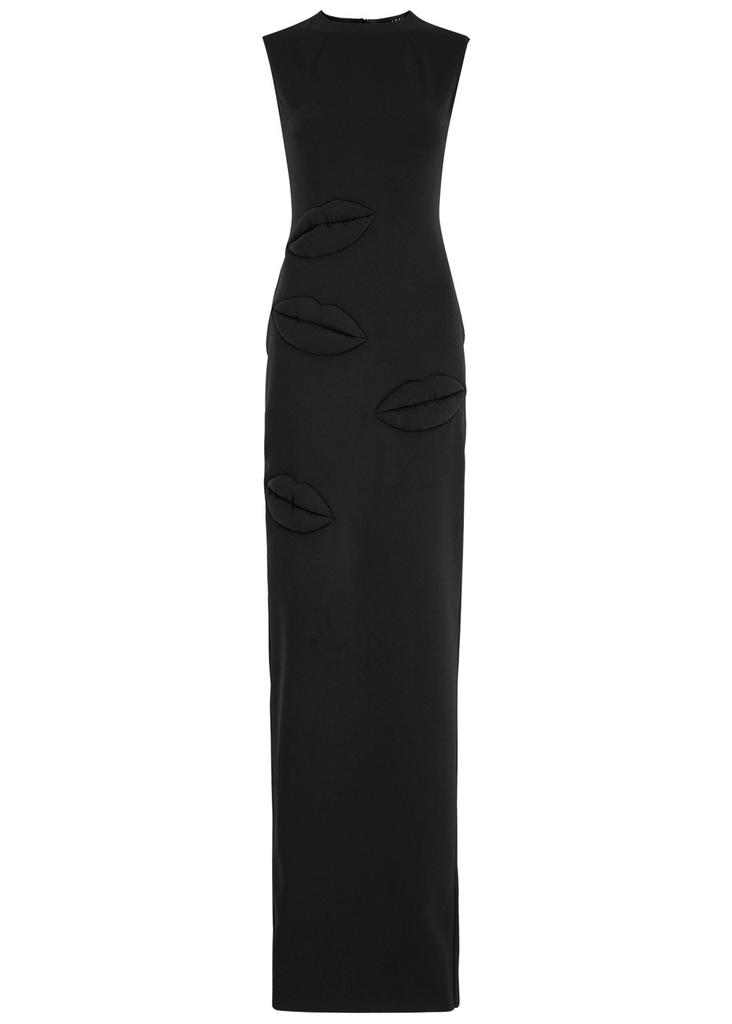 A.W.A.K.E MODE Lips-appliquéd maxi dress