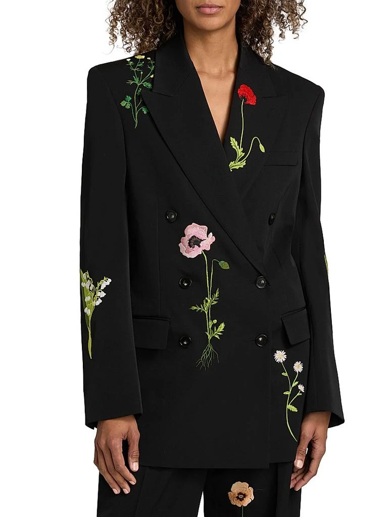 Stella McCartney Floral Embroidered Boyfriend Blazer 3