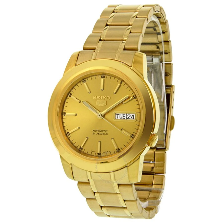 Seiko 5 Automatic Champagne Dial Yellow Gold-tone Men's Watch SNKE56 2