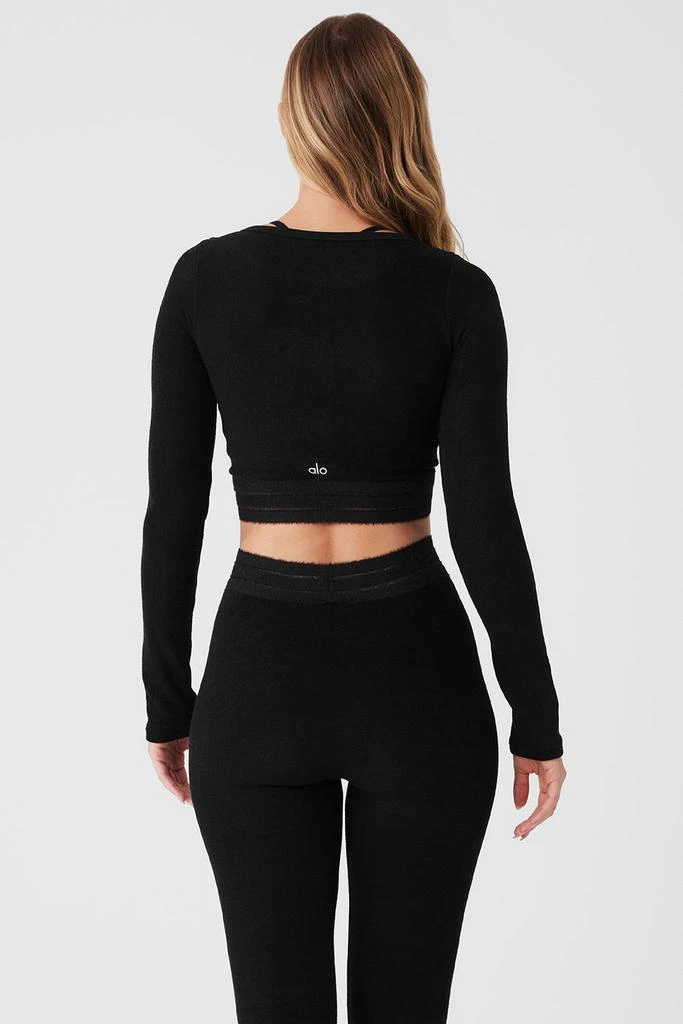 Alo Seamless Luxe Terry Cuddle Coverup - Black 3