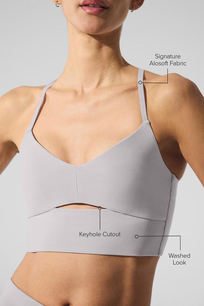Alo Washed Alosoft Highlight Bra - Grey Sky Wash