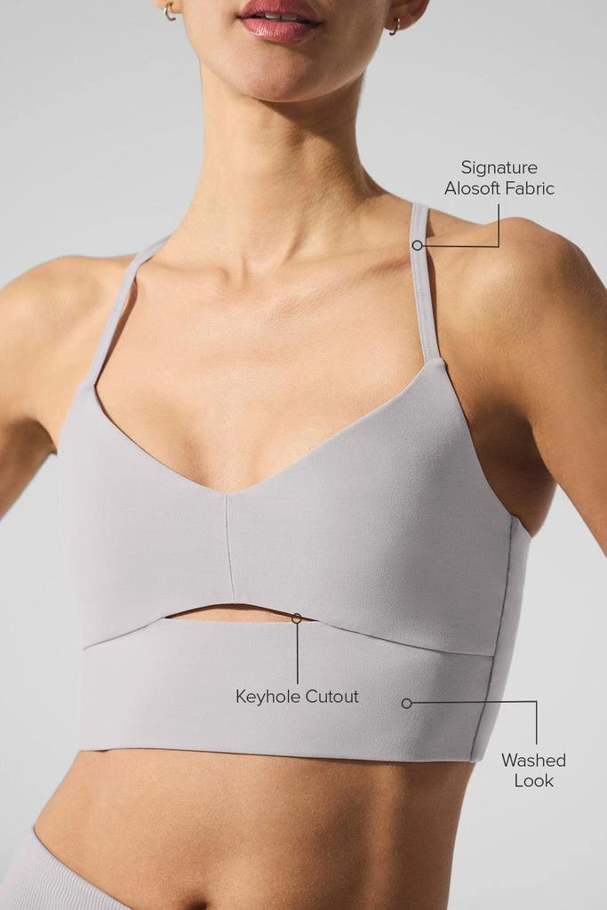 Alo Washed Alosoft Highlight Bra - Grey Sky Wash 3