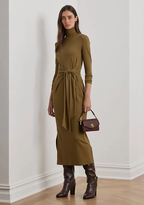 Ralph Lauren Ralph Lauren Tie Front Turtleneck Dress 1