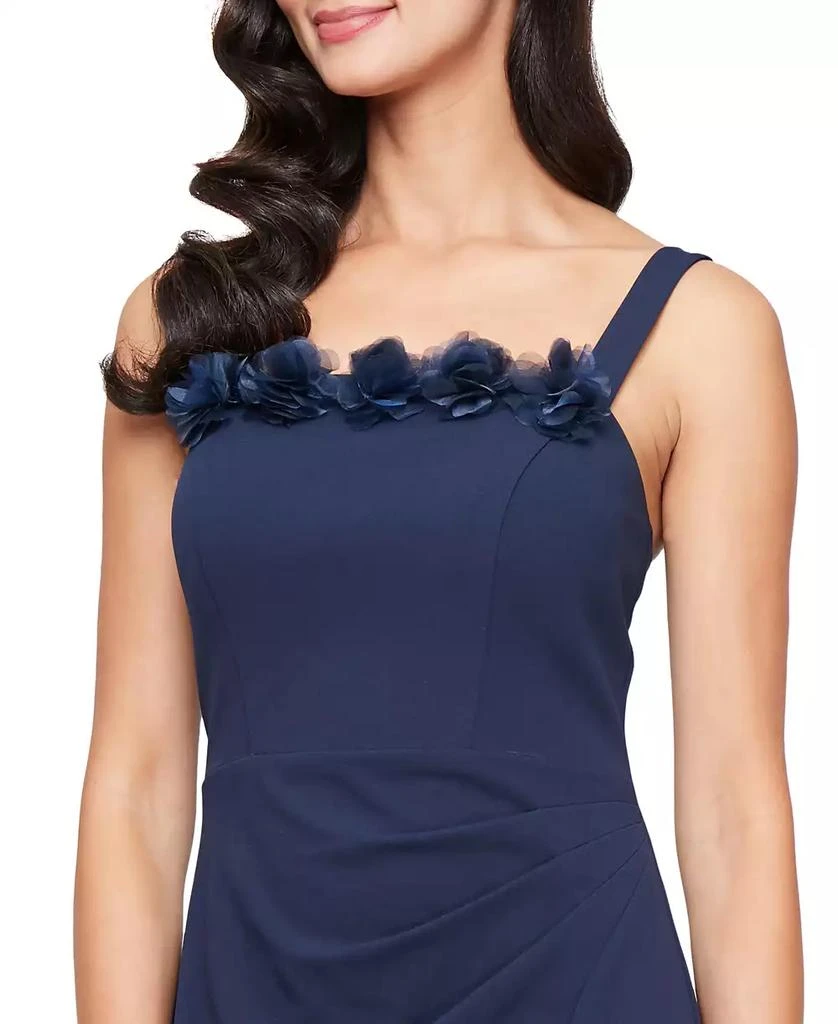 Alex Evenings Petite Flower-Trim Sleeveless Gown & Jacket Set 3