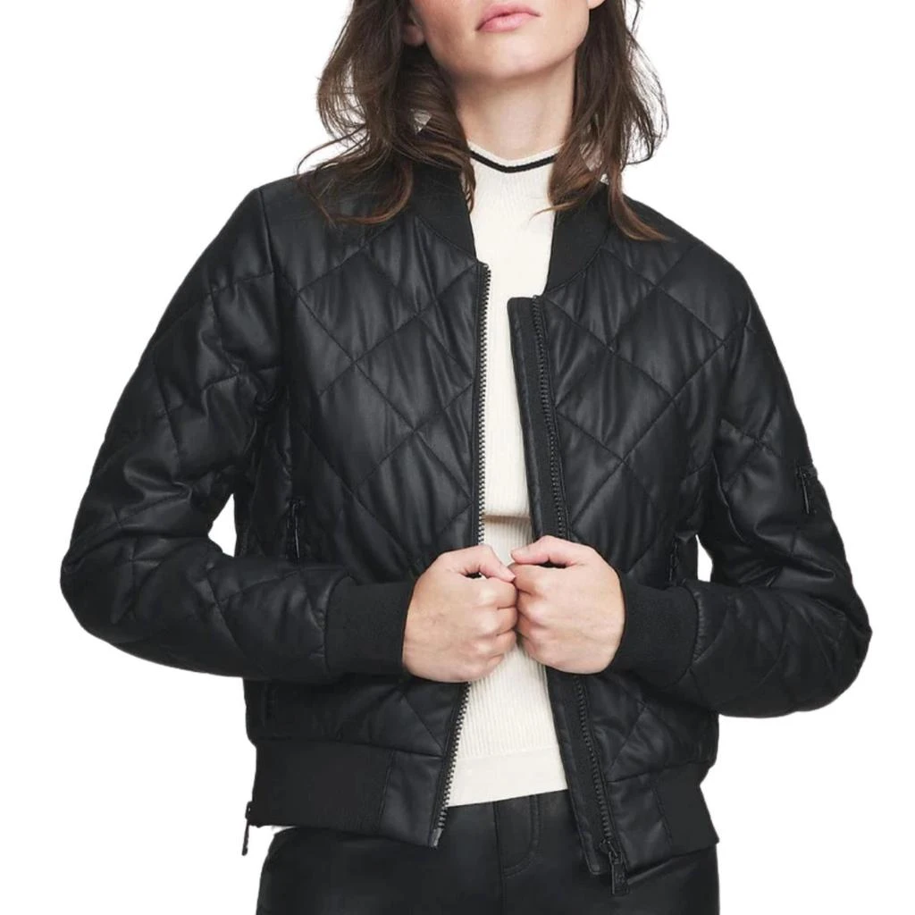 Alp N Rock Metro Leather Bomber Jacket In Black 1