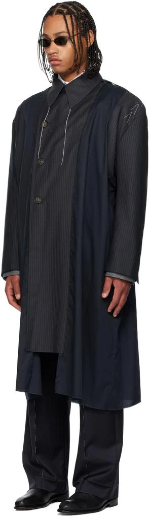 SONIA CARRASCO Gray Deconstructed Trench Coat 4