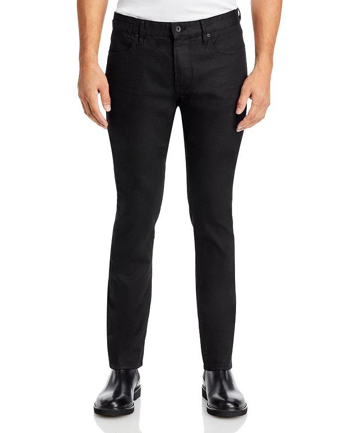 John Varvatos Star USA Bowery Slim Straight Fit Jeans in Jet Black 3