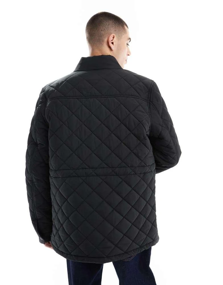 Threadbare Threadbare quilted jacket in black 2