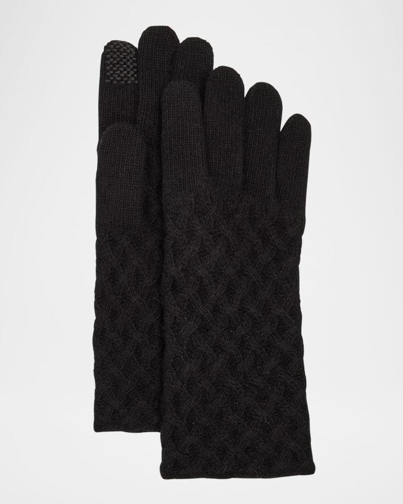 Portolano Cashmere Blend Basketweave Gloves