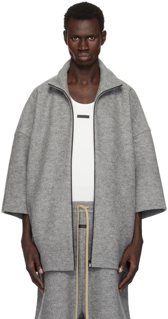 Fear of god Gray Boiled Wool Short Sleeve Jacket 1