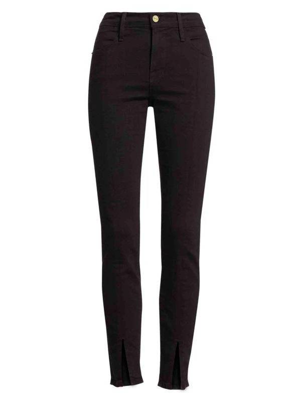 FRAME Le High Skinny Front Split Jeans 5