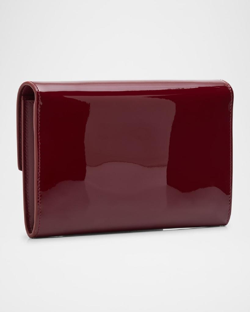 Shop YSL Wallet on Chain in Patent Leather on Sale at
