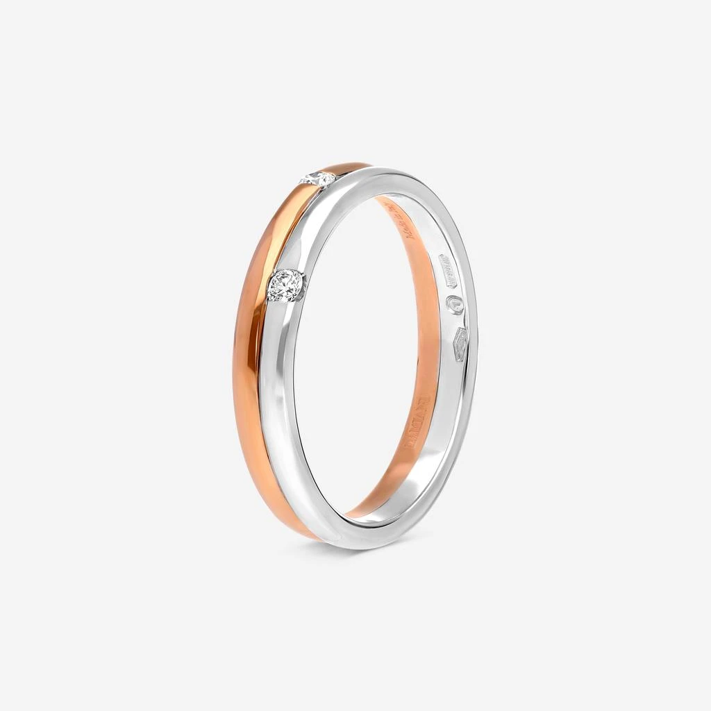 Damiani Damiani 18K Rose Gold and 18K White Gold, Diamond Band Ring Sz 7 20048877 1