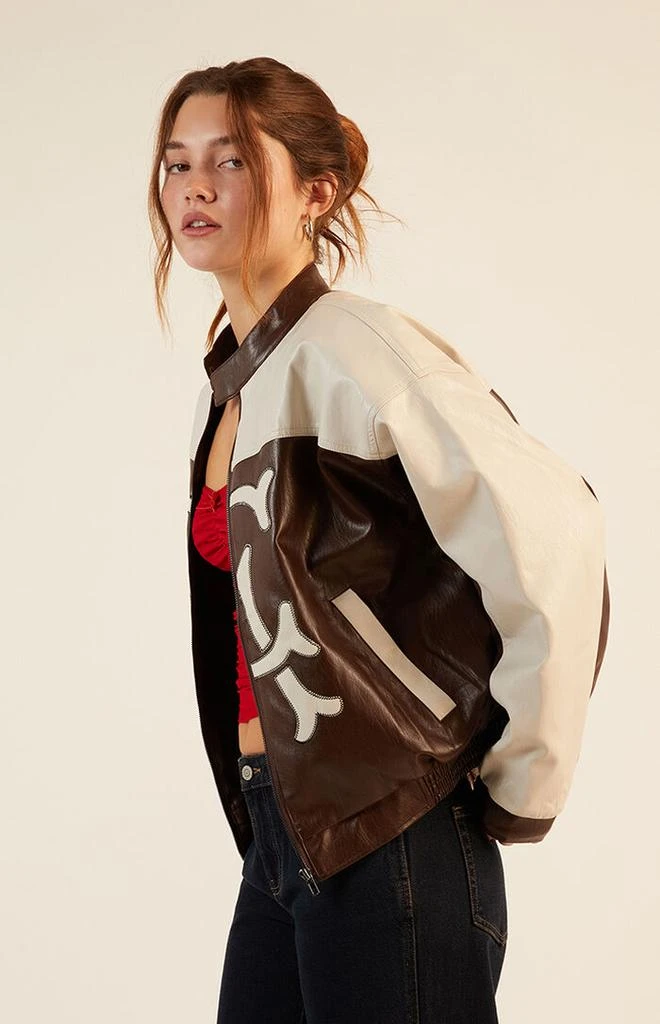 PacSun Faux Leather Oversized Moto Jacket 3