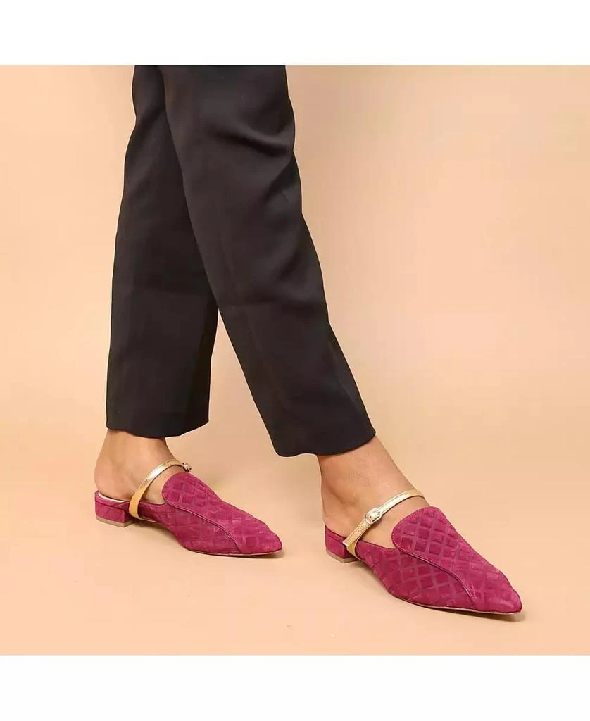 Alterre Women
s Burgundy Suede Twiggy Customizable Loafer Slide 4