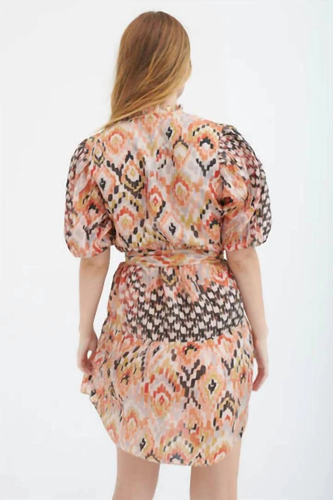 CHUFY Yindy Silk Mini Dress In Haral Brown 2