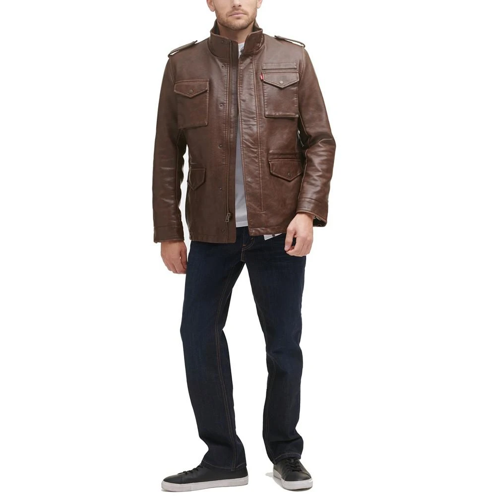 Levi's Men's Faux Leather Four Pocket Field Jacket 5