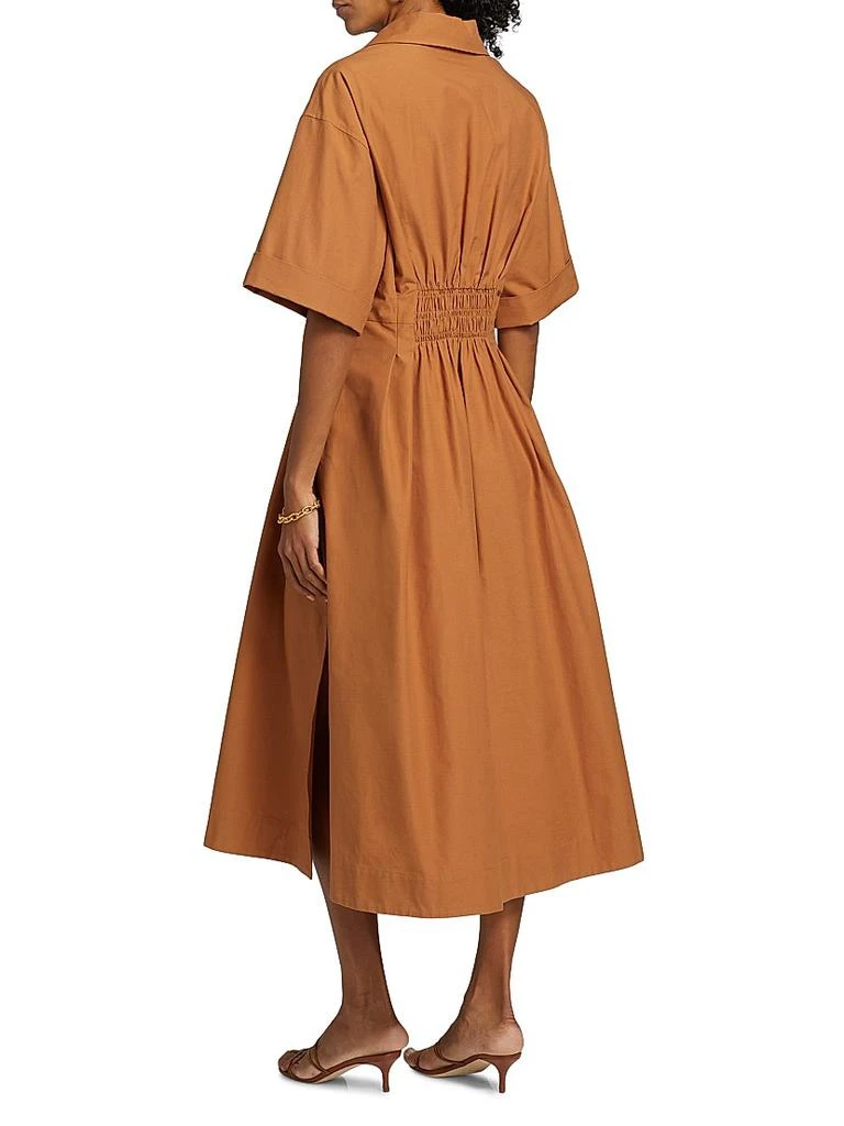 REISS Aubrey Pleated Cotton Poplin Shirtdress 5