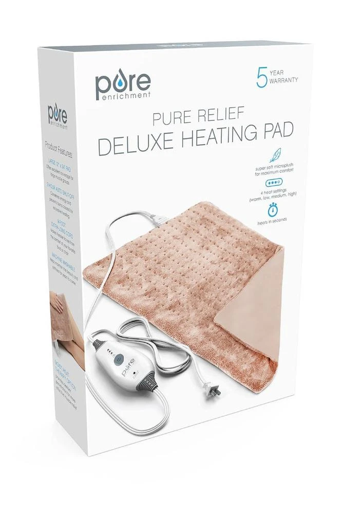 PURE ENRICHMENT PureRelief Deluxe Heating Pad - Mauve 2