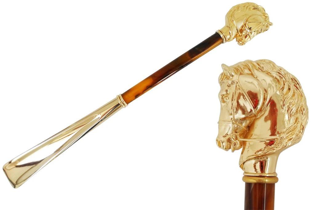 PASOTTI Pasotti葩莎帝  金色马头镀金树脂鞋拔