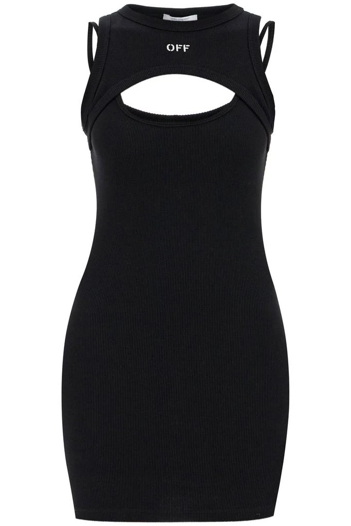 Off-White layered sleeveless mini dress with 1