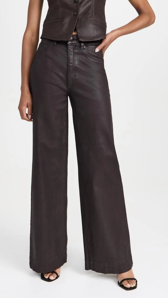 DL1961 Hepburn Wide Leg High Rise Coated Jeans 1