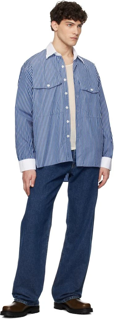 Sunflower Blue Note Contrast Shirt 4
