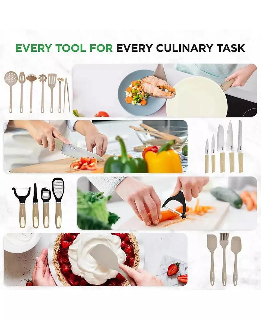 NutriChef 54-Piece Non-Stick Cookware 
Bakeware Set, Professional Kitchen Collection with Pots, Pans 
Tools 4