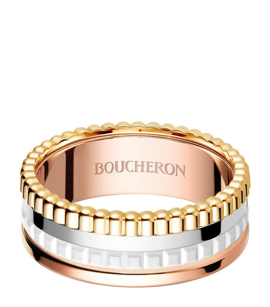 Boucheron Mixed Gold Quatre White Edition Small Ring 1