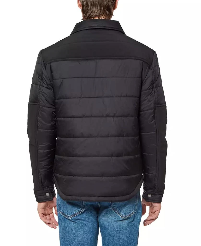 Vince Camuto Men's Mid Weight Quilt Mix Media Jacket 2