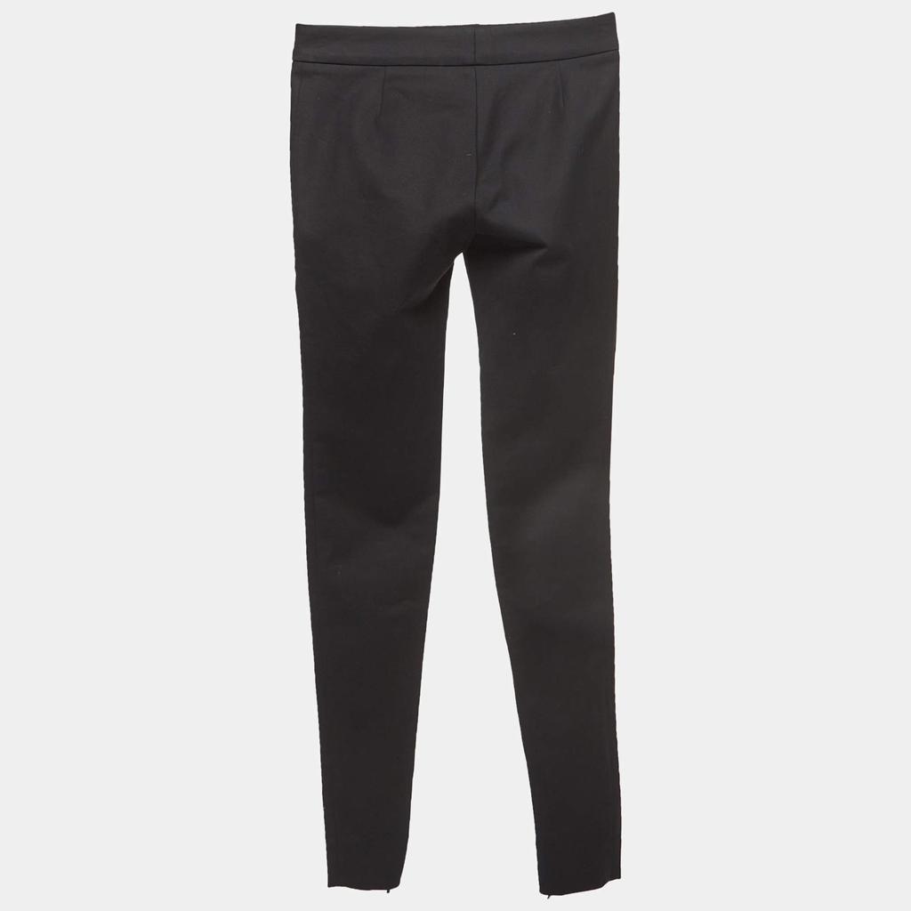 Gucci Gucci Black Cotton Zipper Detail Skinny Pants XS