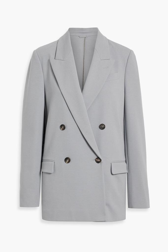 Brunello Cucinelli Cropped bead-embellished houndstooth wool