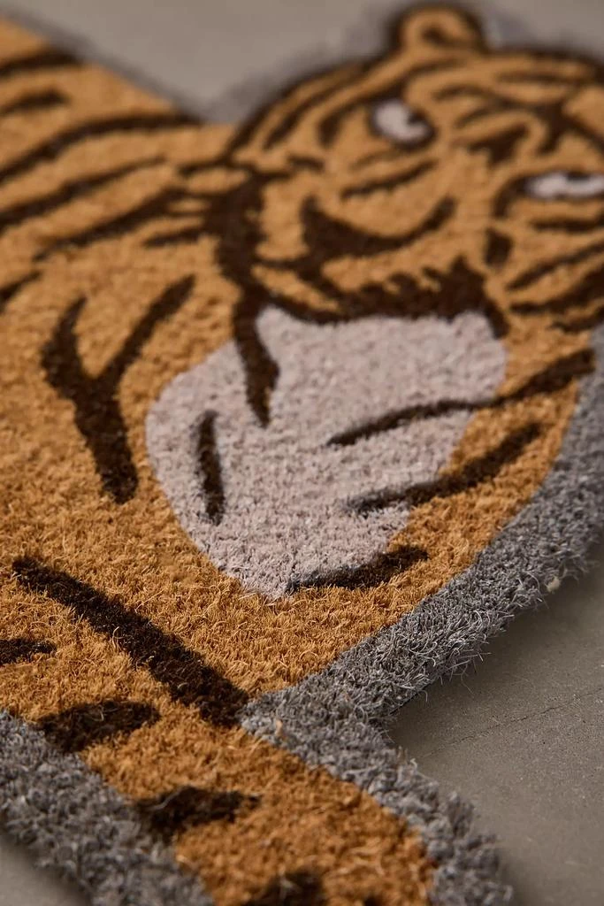 Urban Outfitters Tiger Shaped Textural Coir Doormat 2