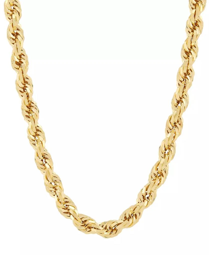 Macy
s Lightweight Rope Chain Necklace (5.5mm) in 10k Yellow Gold, 22" 1