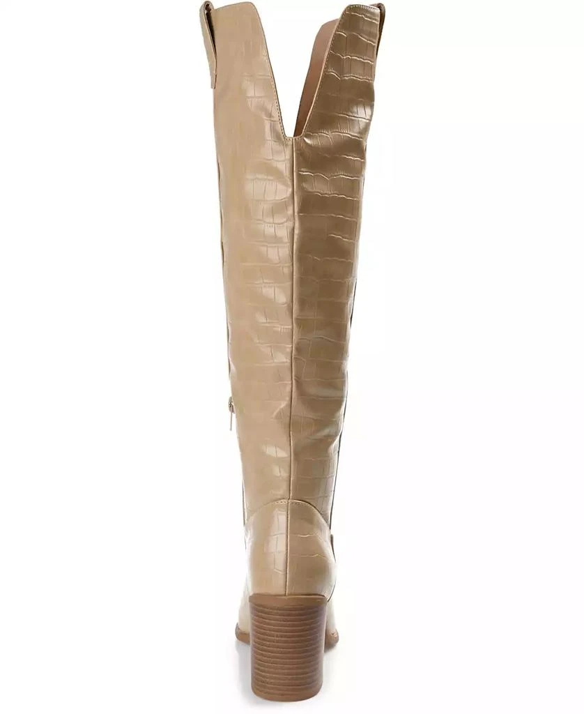 Journee Collection Women's Therese Wide Width Wide Calf Block Heel Knee High Dress Boots 3